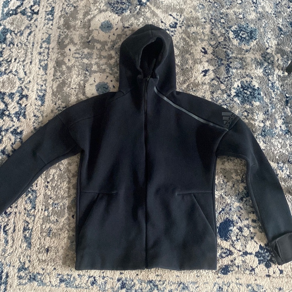 Blacked out Adidas hoodie